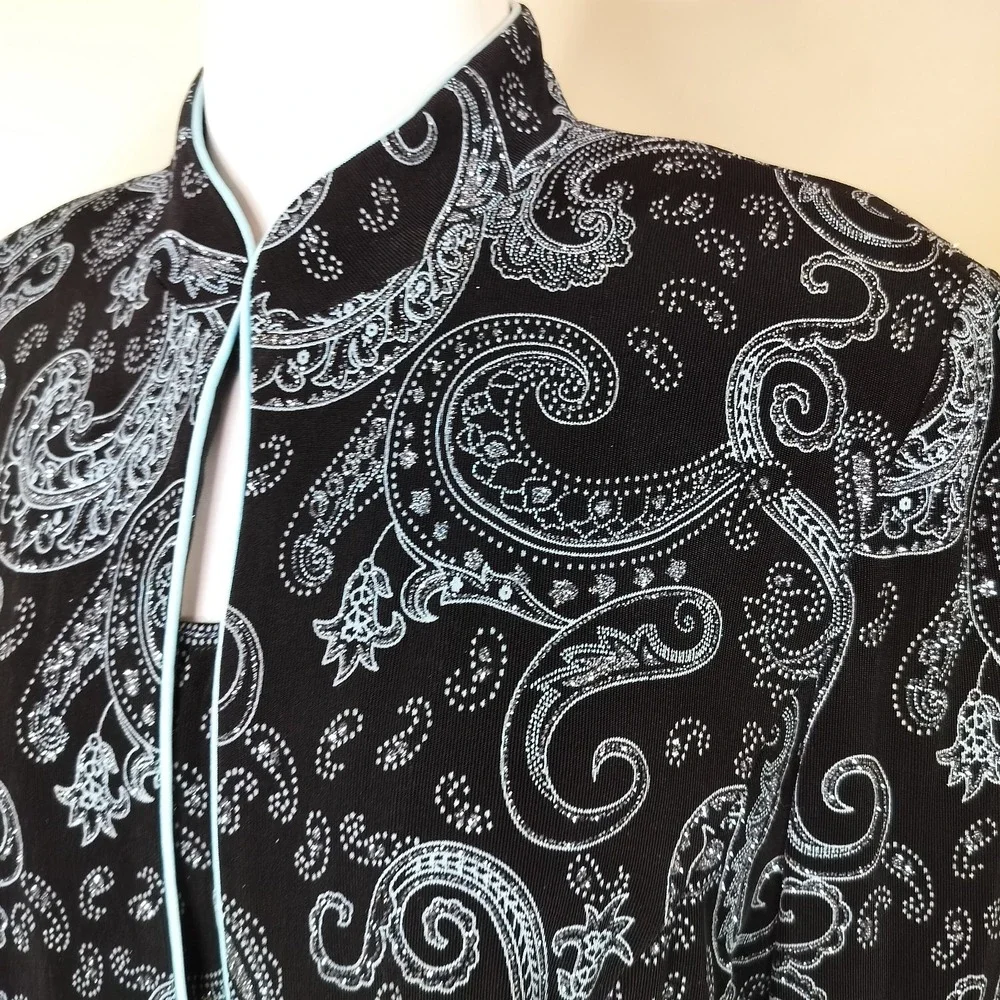Alex Evenings‎ Jacket + Tank Set Paisley Floral Shimmer
